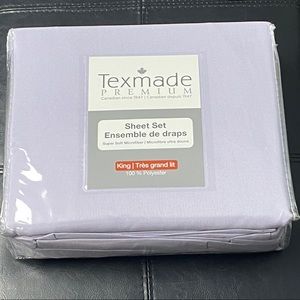 Lilac Texmade Premium Supersoft Microfibre King Sheet Set